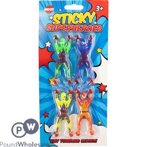 Hoot Sticky Superheroes 4 Pack