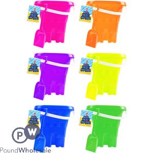 Hoot Square Castle Bucket & Spade Set Assorted Colours