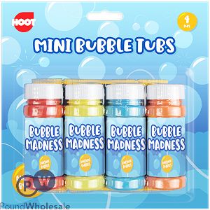 Hoot Mini Bubble Tubs 50ml Assorted 4 Pack