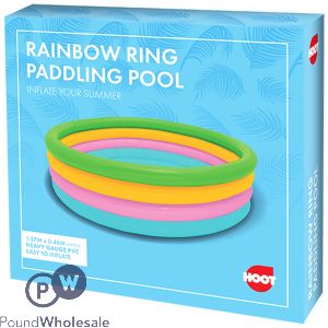 Hoot Rainbow Ring PVC Paddling Pool 1.57m X 0.46m