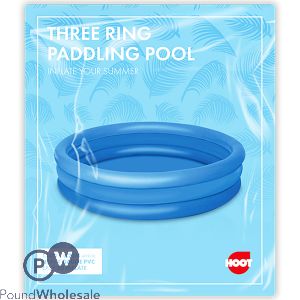 Hoot Three Ring PVC Paddling Pool 1.14m X 0.25m