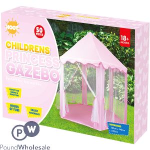 Hoot Princess Children's Outdoor Pink Gazebo 140cm X 140cm X 135cm