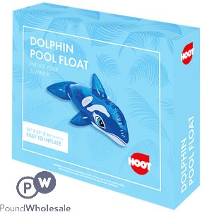 Hoot Inflatable Dolphin Pool Float 56" X 32" X 24"
