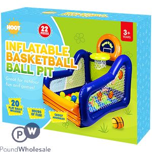 Hoot Inflatable Basketball Ball Pit 22pc