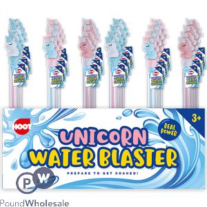 Hoot Unicorn Water Blaster Cdu Assorted Colours