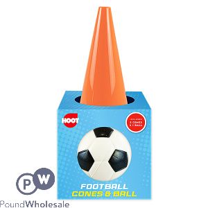 Hoot Football Cones & Ball Play Set 3pc