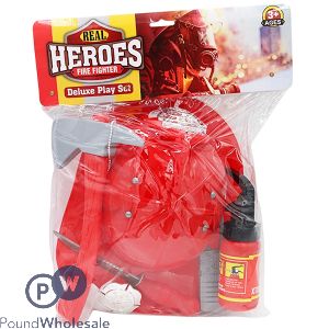 Firefighter Helmet & Accessories Play Set