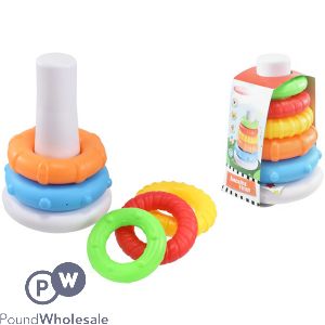 Infunbebe Multicoloured Stacking Rings Toy 6pc