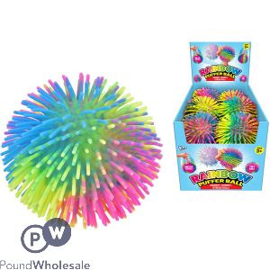 Rainbow Puffer Ball Squish Toy Cdu