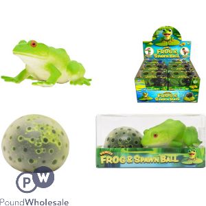 Squeezy Frog & Spawn Ball Squish Toy Cdu