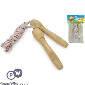 Summer Fun Wooden Handle Skipping Rope