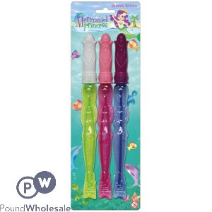 Mermaid Princess Bubble Sticks 3 Pack