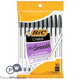 Bic Xtra Smooth Black Ballpoint Pens 10 Pack