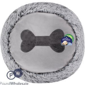 Sweet Dreams Dark Grey Bone Pet Cushion 60cm X 60cm X 16cm