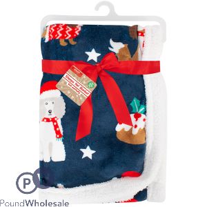 Smart Choice Sherpa Christmas Pet Blanket 90cm X 70cm