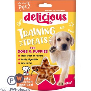 World Of Pets Chicken & Cod Training Dog Treats 75g