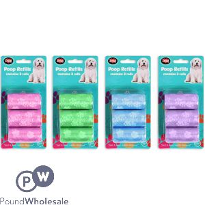 World Of Pets Clean Up Refills 3 Pack 4 Assorted Colours