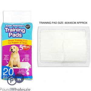 World Of Pets Absorbent Puppy Training Pads 20 Pack