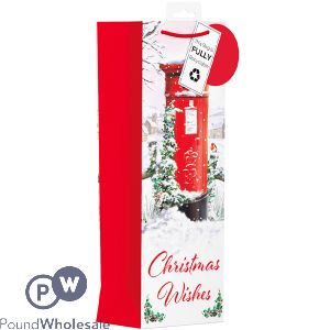 Giftmaker Christmas Post Box Gift Bag Bottle