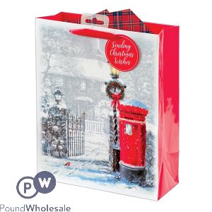 Giftmaker Christmas Post Box Gift Bag Large