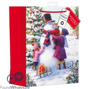 Giftmaker Christmas Snowman Gift Bag Large