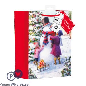 Giftmaker Christmas Snowman Gift Bag Medium