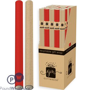 Giftmaker Recyclable Gift Wrap Assorted 3m CDU