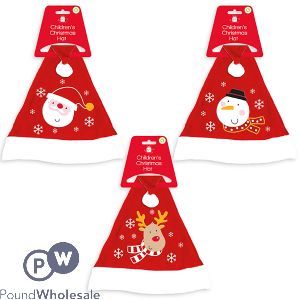 Giftmaker Children's Embroidered Christmas Hat Assorted