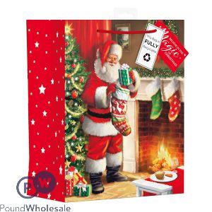 Giftmaker Traditional Indoor Christmas Santa Gift Bag Large