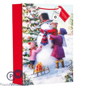 Giftmaker Christmas Festive Snowman Gift Bag Xl