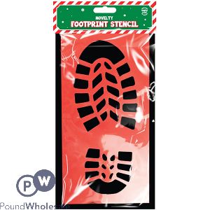 Christmas Novelty Santa's Footprint Stencil