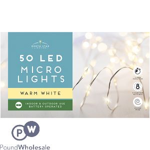 Christmas Battery-operated Led Warm White Micro Lights 4m