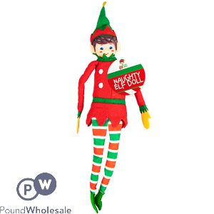 Christmas Naughty Elf Doll 12&quot;