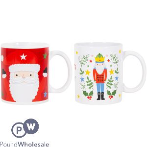 Christmas Santa & The Nutcracker Mug 11oz Assorted