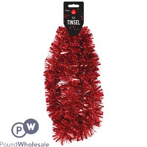 Christmas Red Tinsel 2m