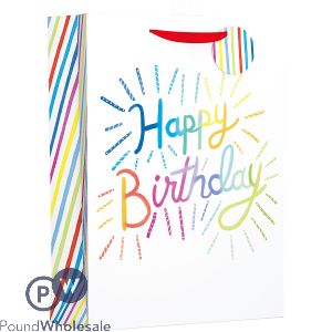 Giftmaker Brights Happy Birthday Gift Bag Xl