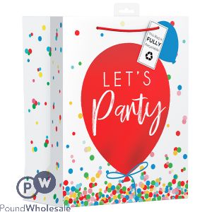 Giftmaker Let's Party Balloon Gift Bag Large