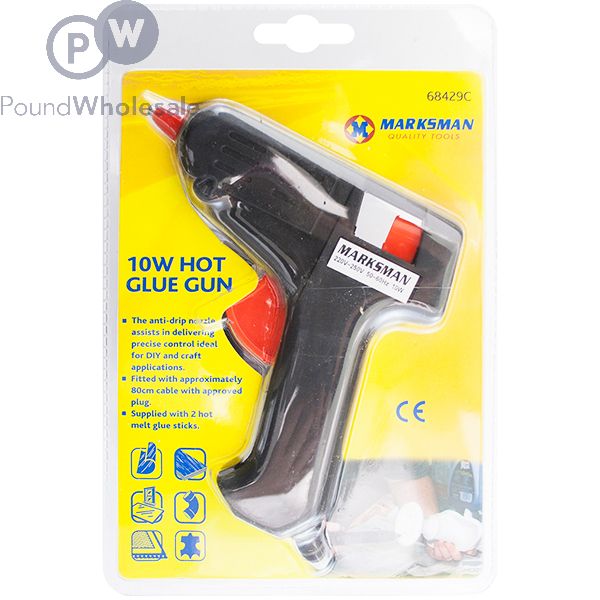 Marksman Hot Melt Glue Guns 2 Sticks 40W and 10W Arts Crafts DIY Adhesive  Electric 