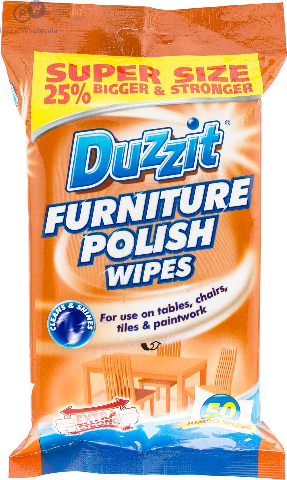 Duzzit Extra Strong Glass Wipes 50 Pack