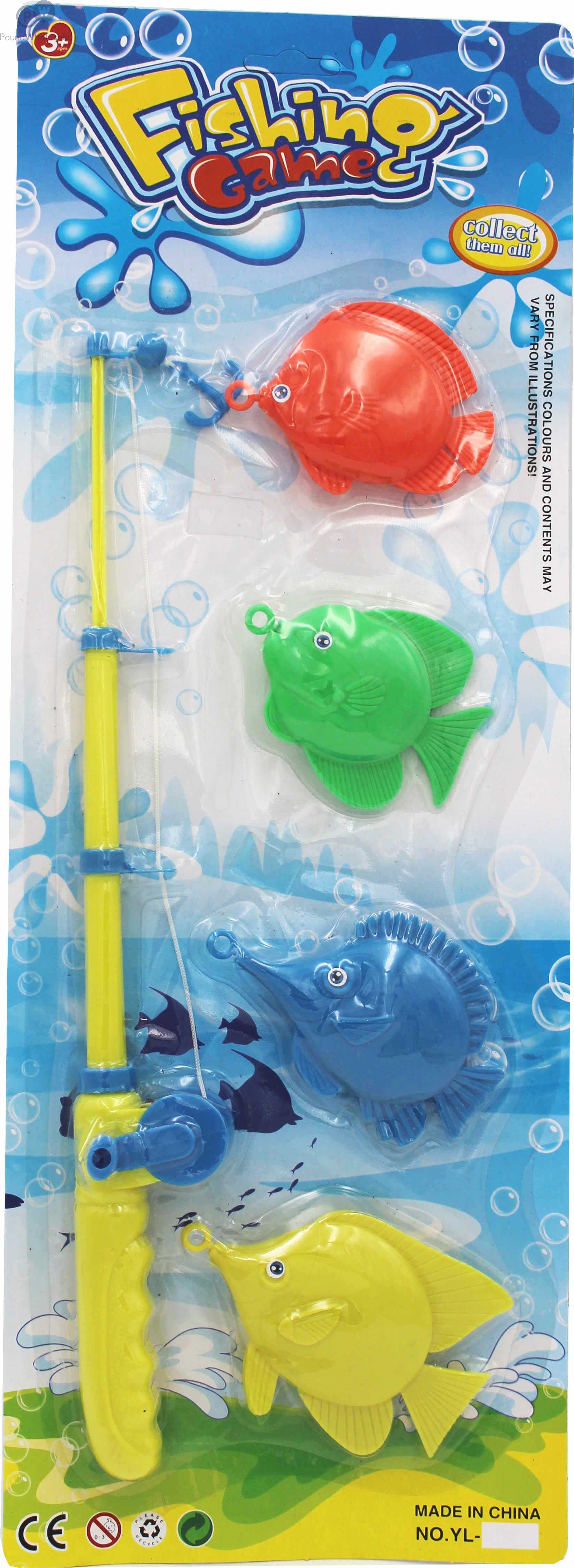 FISHING TOY GAME SET WITH 4 FISH