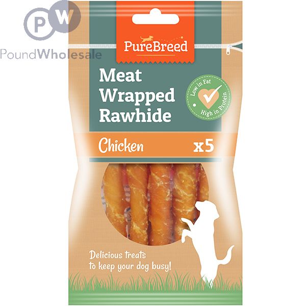 Canine chews chicken wrapped 2024 rawhide