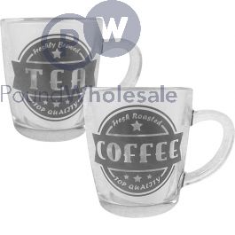 Wholesale Glass Tea Coffee Mug Pound Wholesale