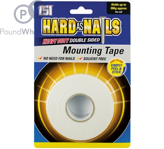 Wholesale 151 Hard As Nails Heavy Duty Double Sided Mounting Tape 24mm X 5m Pound Wholesale