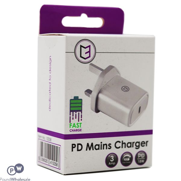 Vibe PD USB-C 3Amp Mains Charger