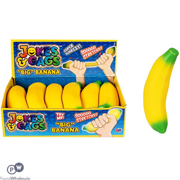 Jokes & Gags Squeezy Banana Squish Toy CDU