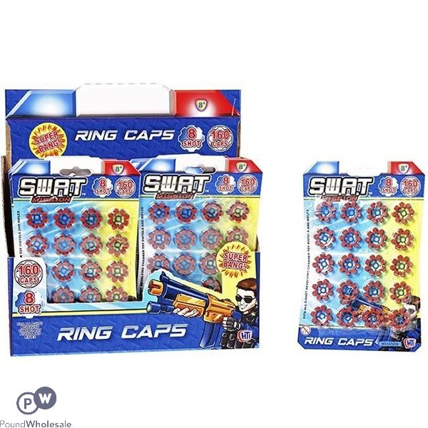 Shot Ring Caps 8 Shot 20pc 160 Caps Cdu