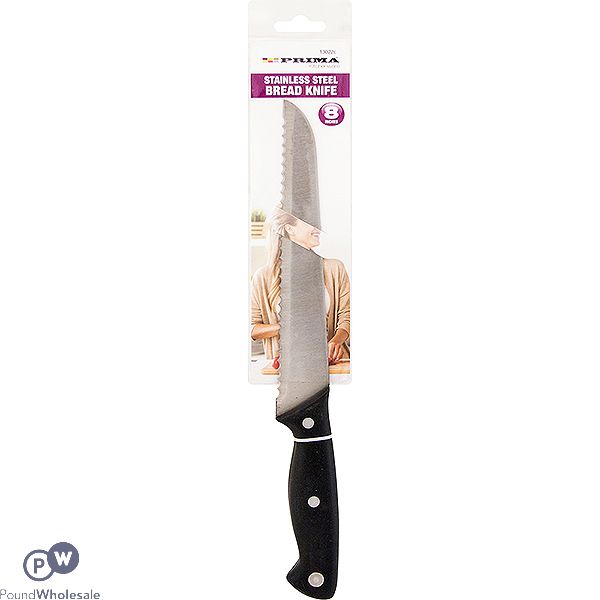 Prima Stainless Steel Bread Knife 8"