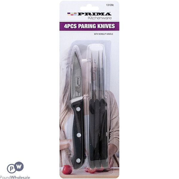 Prima Stainless Steel Paring Knives 4 Pack