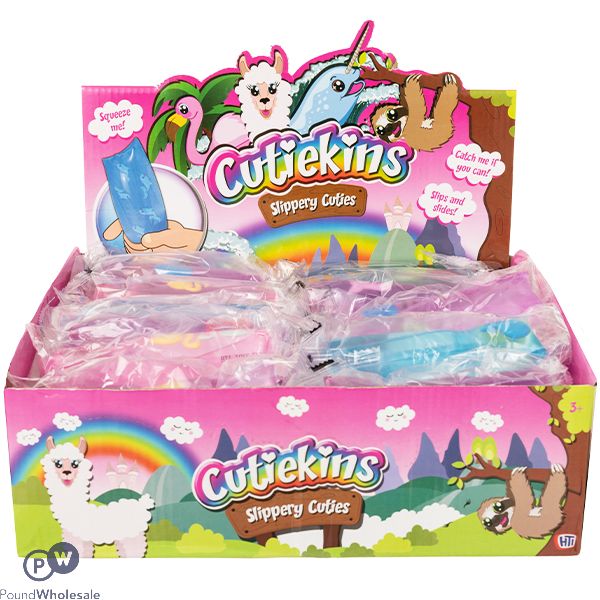 Cutiekins Slippery Cuties Squish Toys CDU Assorted Colours