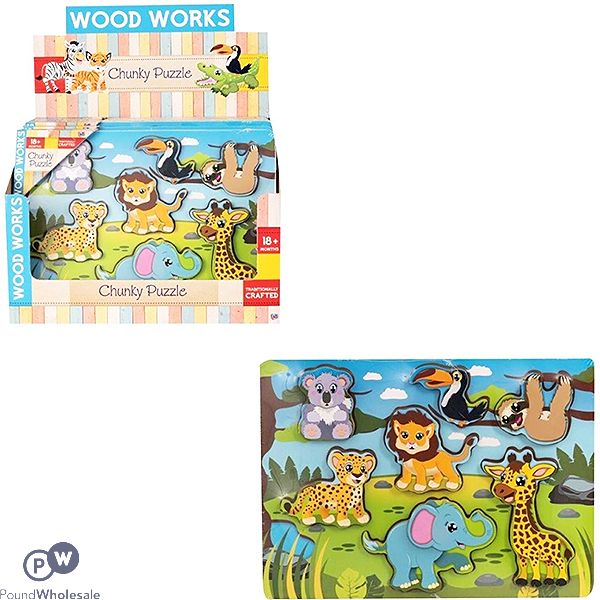 Wood Works Chunky Animal Adventure Puzzle Cdu